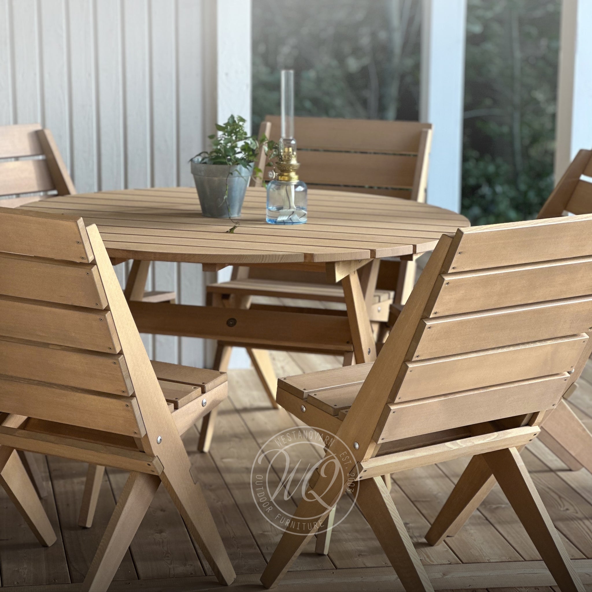 Nordic Outdoor Furniture in Pine Wood, made in FInaland
