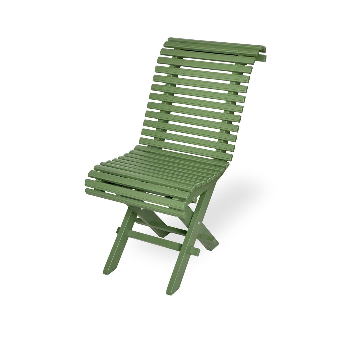 Garden chair Sundborn in green, classic wooden garden chair for outdoor use